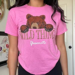 Yosemite Pink Cropped T-shirt